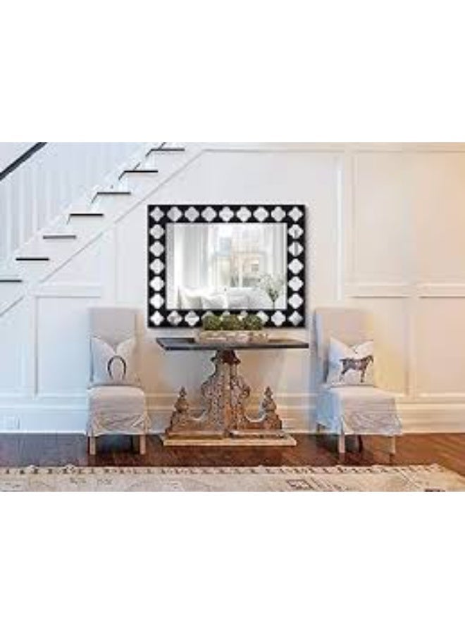 EMAAZZ LLC Luxury Decorative Wall Mirror with Artistic Frame | Modern Accent Mirror for Living Room Bedroom and Home Décor - Image 2